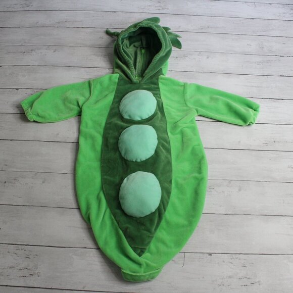 Miniwear Vintage Pea in the Pod Halloween Costume Size 0-9 Months Green Bunting - Picture 1 of 3
